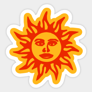 Orange Sunshine Blotter Art Sticker